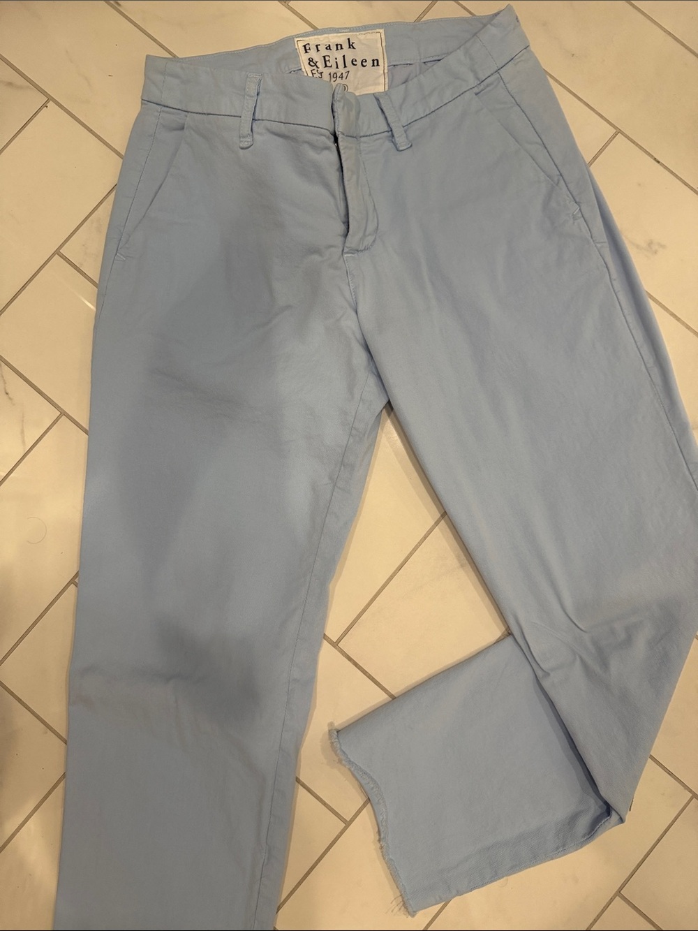 Frank & Eileen WICKLOW Light Blue women’s Chinos size 0